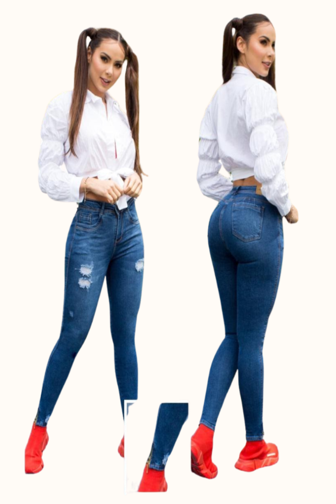 Women High Waisted Skinny Stretch Butt Lifting Colombian JEANS