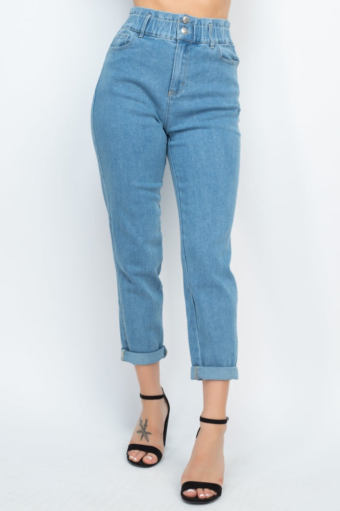 AmraFashion-Double-Button-High-waisted-Jeans