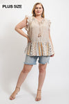 AmraFashion-Woven-Prints-Mixed-And-Sleeveless-Flutter-Top-With-Tassel-Tie