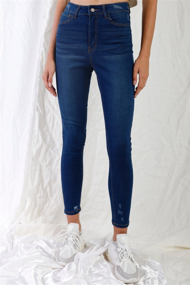 AmraFashion-Dark-Blue-High-waisted-With-Rips-Skinny-Denim-Jeans
