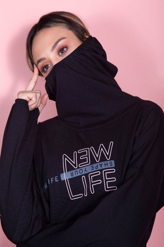 Black Protective Sweatshirt Protect & Comfortable Amra fashion