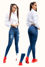 Women High Waisted Skinny Stretch Butt Lifting Colombian JEANS 169 v