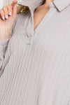 AmraFashion-Gray-Tailored-Collar-V-Neck-With-Side-Pocket-Cuffed-Long-Sleeve-Dress