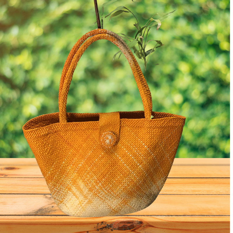 Handmade in Bali Round REAL Rattan Bag, Handwoven Shoulder Purse Boho Bag