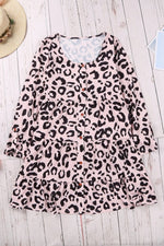 Amra Fashion Leopard Tiered Baby-doll Dress Amra Fashion