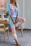 Amra Fashion Utopia Cotton Blend Tie Dye Hoodie Joggers Lounge-wear