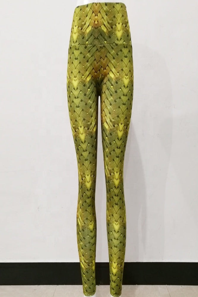 Amra Fashion-New-Women-Yoga-Leggings-High-Quality-Push-Up-Elastic-Workout-Scrunch-Booty-Pants-High-Waist-Water-droplets-Tight-Legging-S-XL-green-plastic-gold1