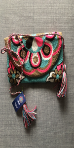 Wayuu Clutch Wallet With Long Strap 100% Handmade