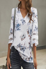 White-Flared-Sleeve-Floral-Blouse-Front-Side-Amra-Fashion