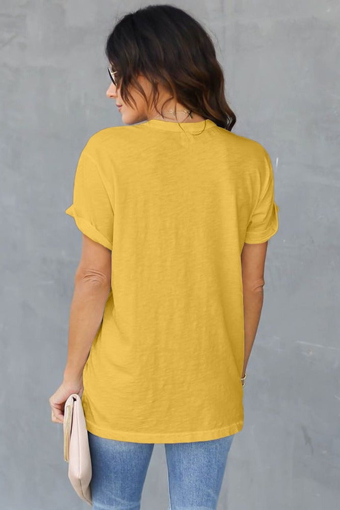 AmrAmra Fashion  Yellow Sunflower Base T-shirta Fashion  Yellow Sunflower Base T-shirt